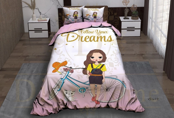 چاپ روی پارچه روتختی طرح Girl 2