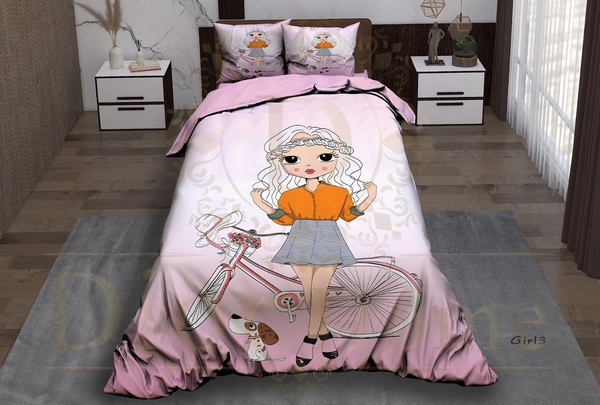 چاپ روی پارچه روتختی طرح Girl 4