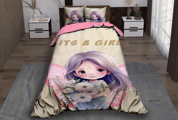 چاپ روی پارچه روتختی طرح Girl 5