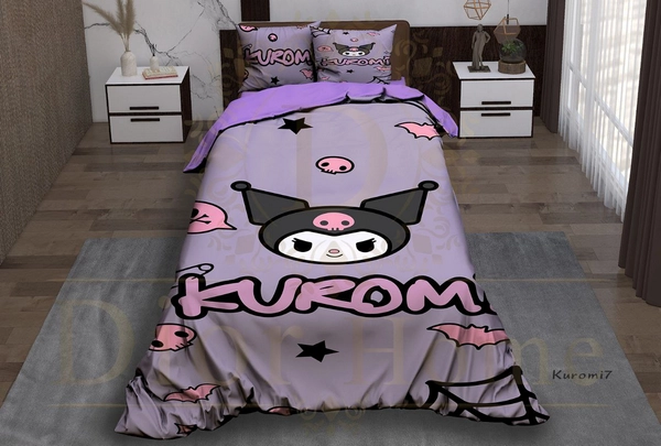 چاپ روی پارچه روتختی طرح Kuromi