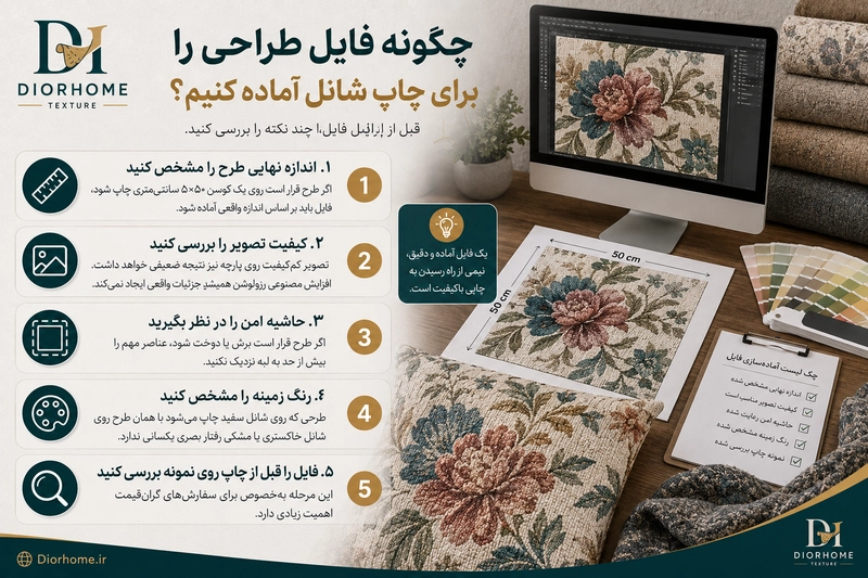 چک‌ لیست آماده‌سازی فایل چاپ شانل